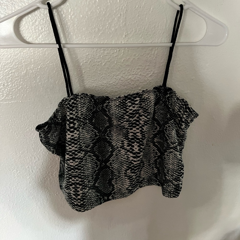 Animal print crop top